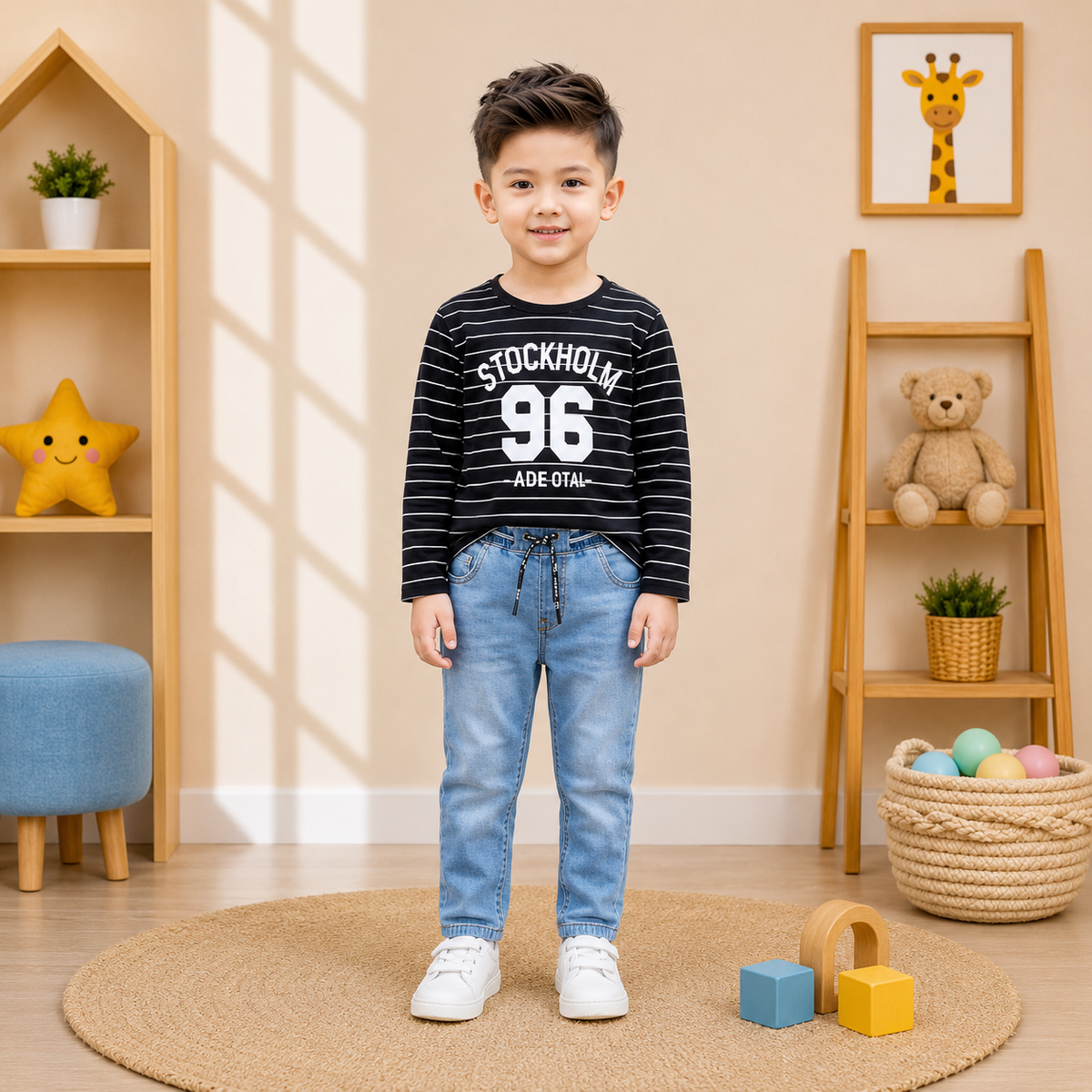 Boys’ Stockholm Graphic Shirt & Denim Set