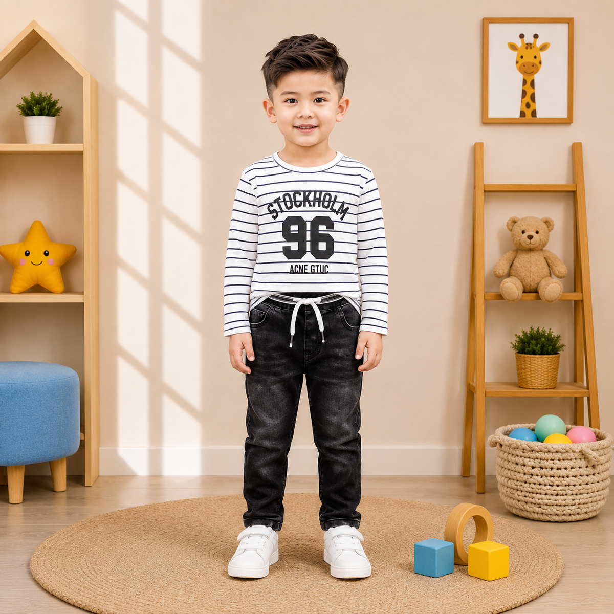 Boys’ Stockholm Graphic Shirt & Denim Set