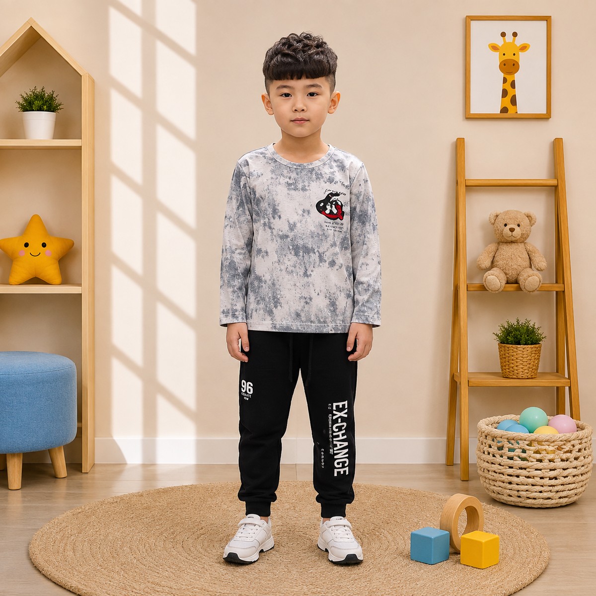 Boys’ Urban Printed Shirt & Jogger Set