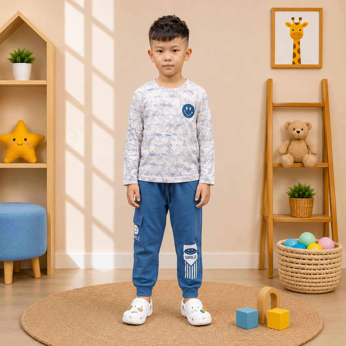 Boys’ Smile Graphic Shirt & Jogger Set
