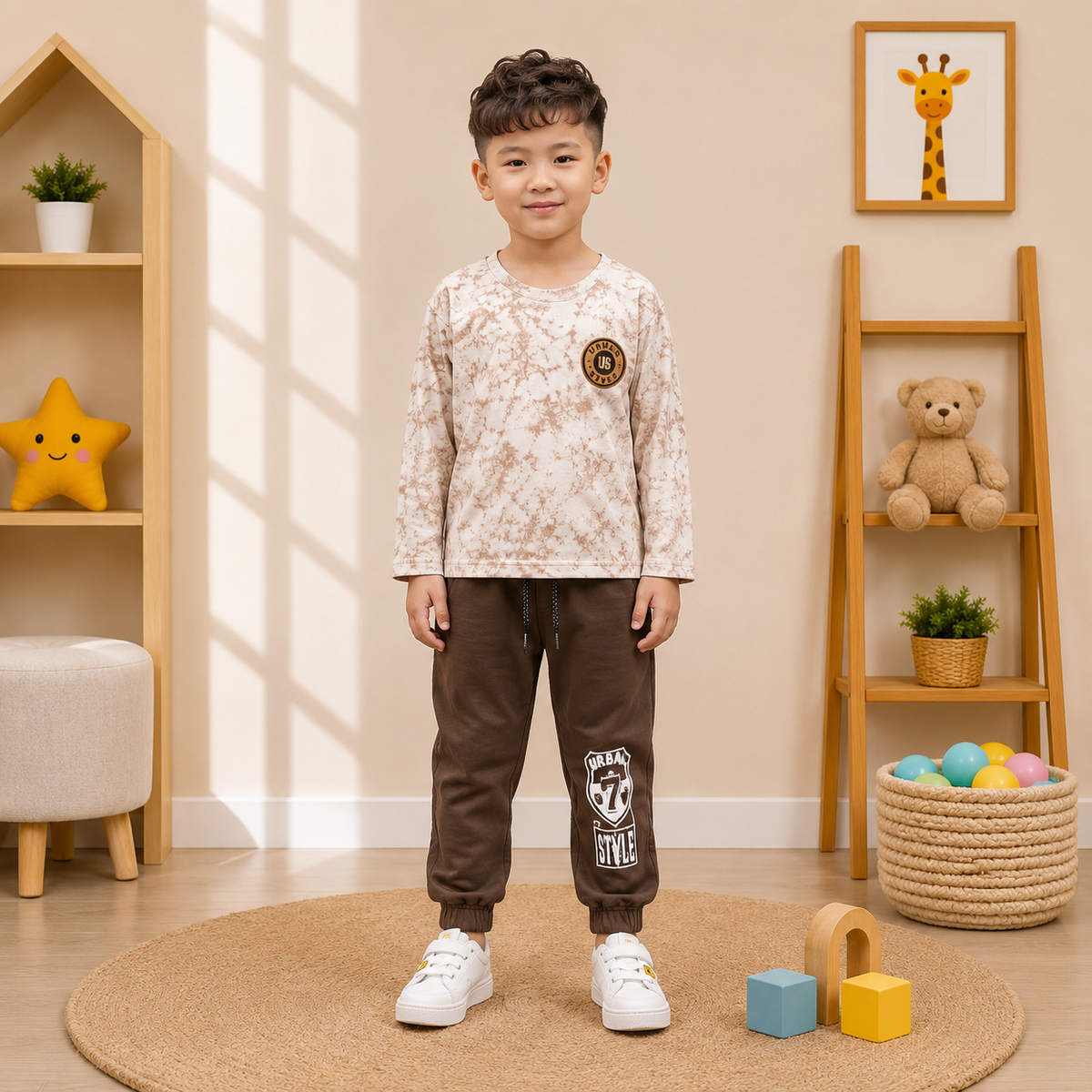 Boys’ Smile Graphic Shirt & Jogger Set