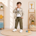 Premium Printed Jacket & Cargo 3-Piece Set