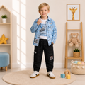 Plaid Shirt & Cargo Pant 3-Piece Set